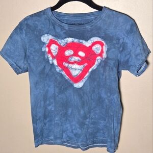 Youth Grateful Dead Tie Dye Dancing Bear Hippie Shirt, Small